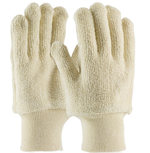 Cotton terry glove, terry mitten, hot mill glove, double palm terry mitts